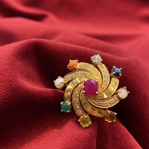 Gold Navaratna Ring