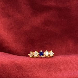 Gold Blue Sapphire Ring