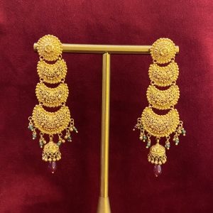 Gold Step Ramleela Earring