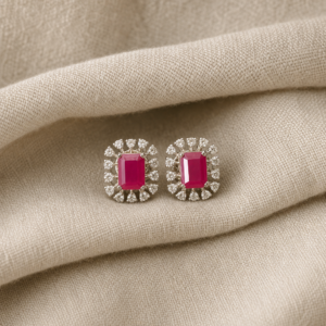 Diamond  Ruby Eartop