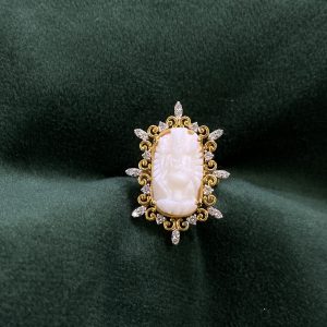 Diamond White Coral Ring