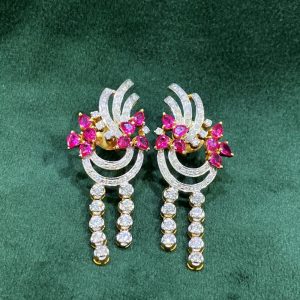 Diamond Ruby Earring