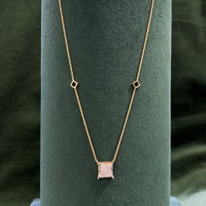 Diamond Princess Cut Pendant