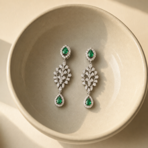 Diamond Emerald Earring