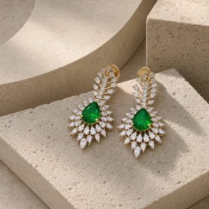 Diamond Emerald Earring