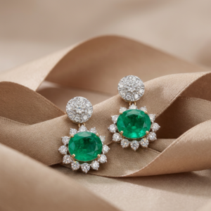 Diamond Emerald Earring
