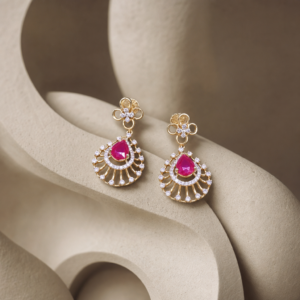 Diamond Ruby Earring