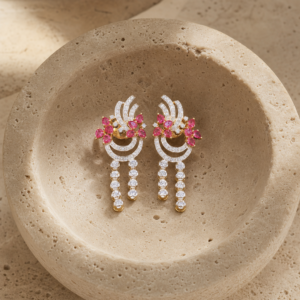 Diamond Ruby Earring