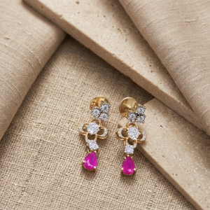 Diamond Ruby Earring
