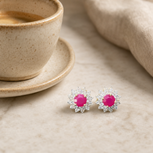 Diamond Ruby Eartop